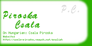 piroska csala business card